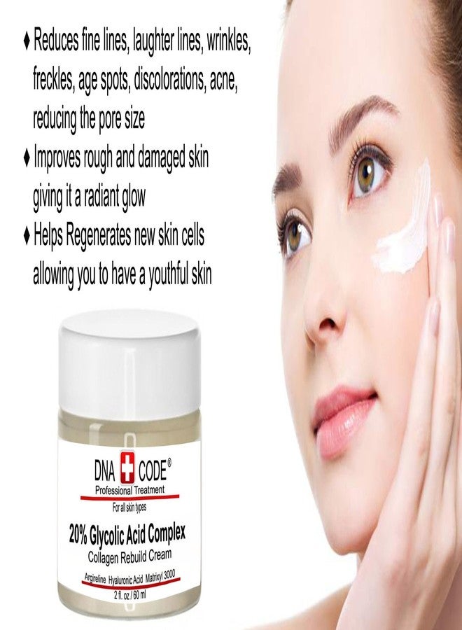 DNA CODE Anti-Aging 20% Glycolic Acid Complex Collagen Reubild Cream w/Argireline,Matrixyl 3000, CoQ10 - Image 2